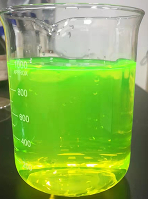 Disolvente Green7 Piranina Fuerza de fluorescencia visible 120% CAS NO.6358-69-6 Coloración a base de agua para líquido refrigerante