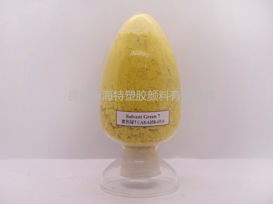 No CAS 6358 69 6 Solvente verde 7 para tinta fluorescente 120% de intensidad